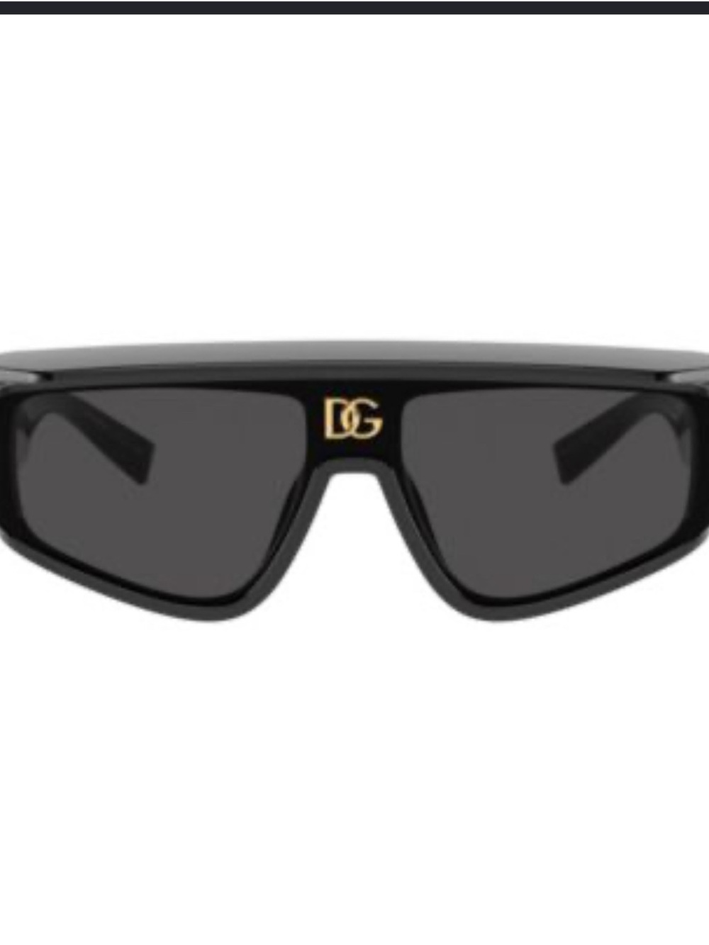 Dolce & Gabbana Black Sunglasses with Gold DG Emblem